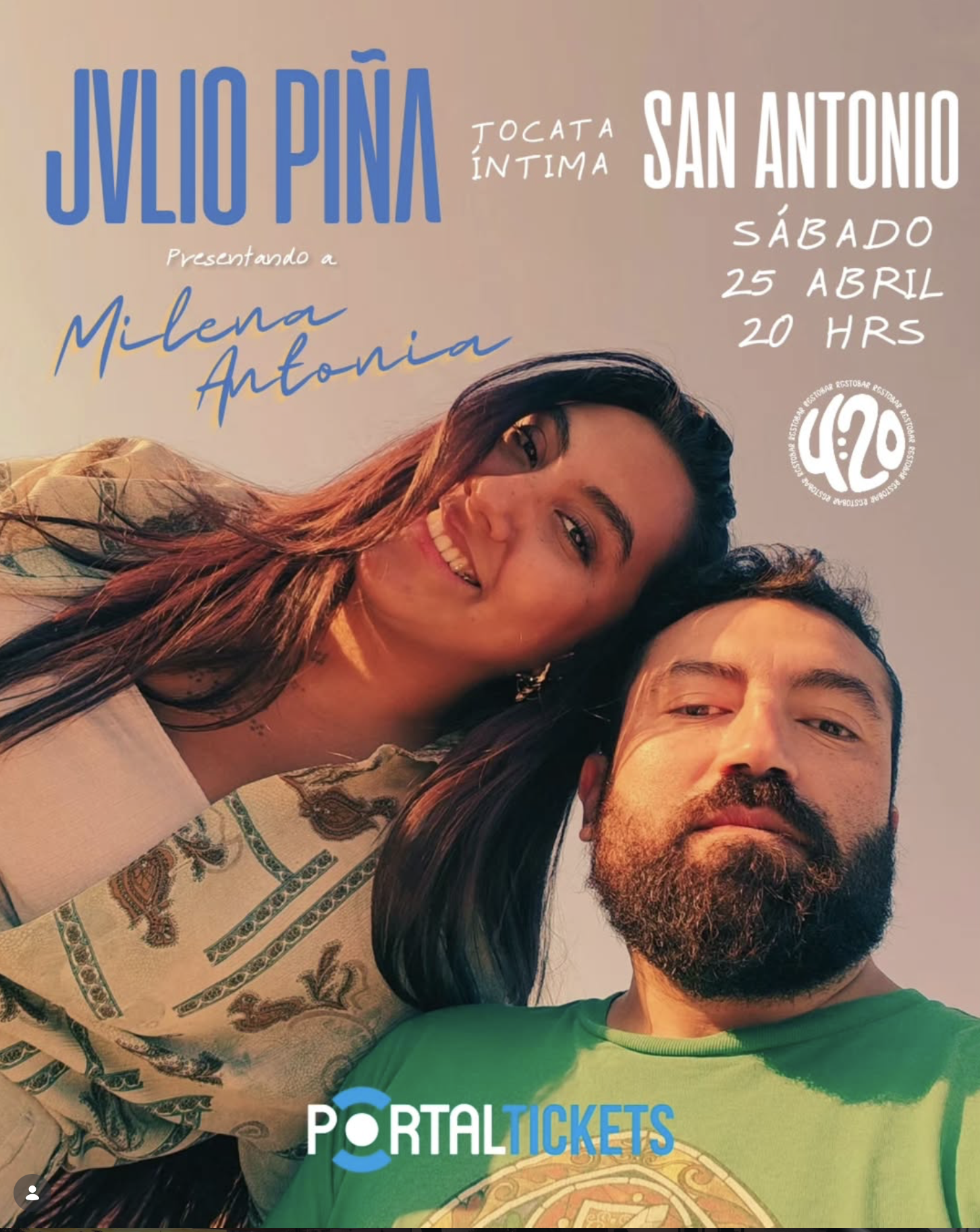 Flyer Tocata Íntima – Sábado 25 Abril 2026